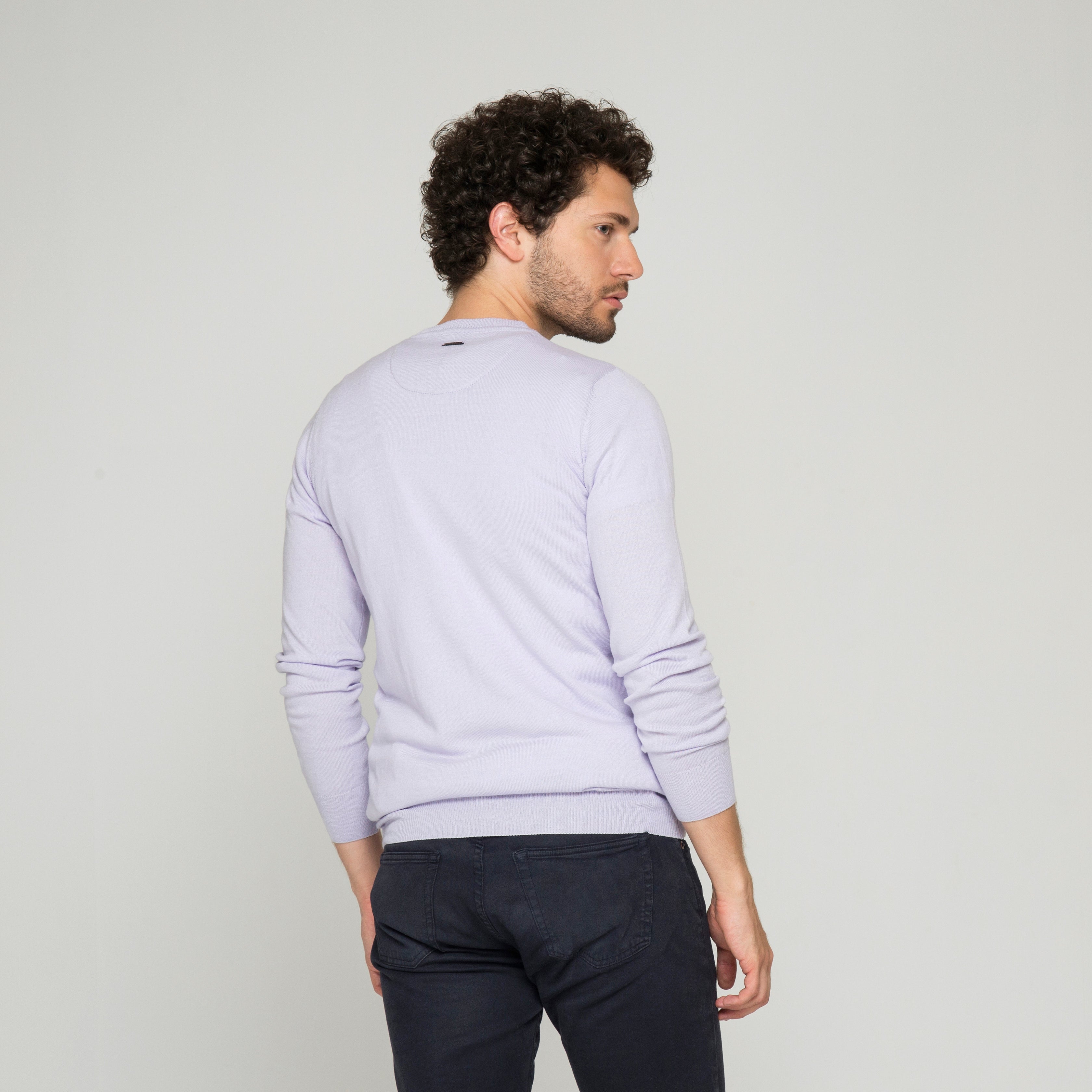 SACO CUELLO V ALGODÓN LILA_02121