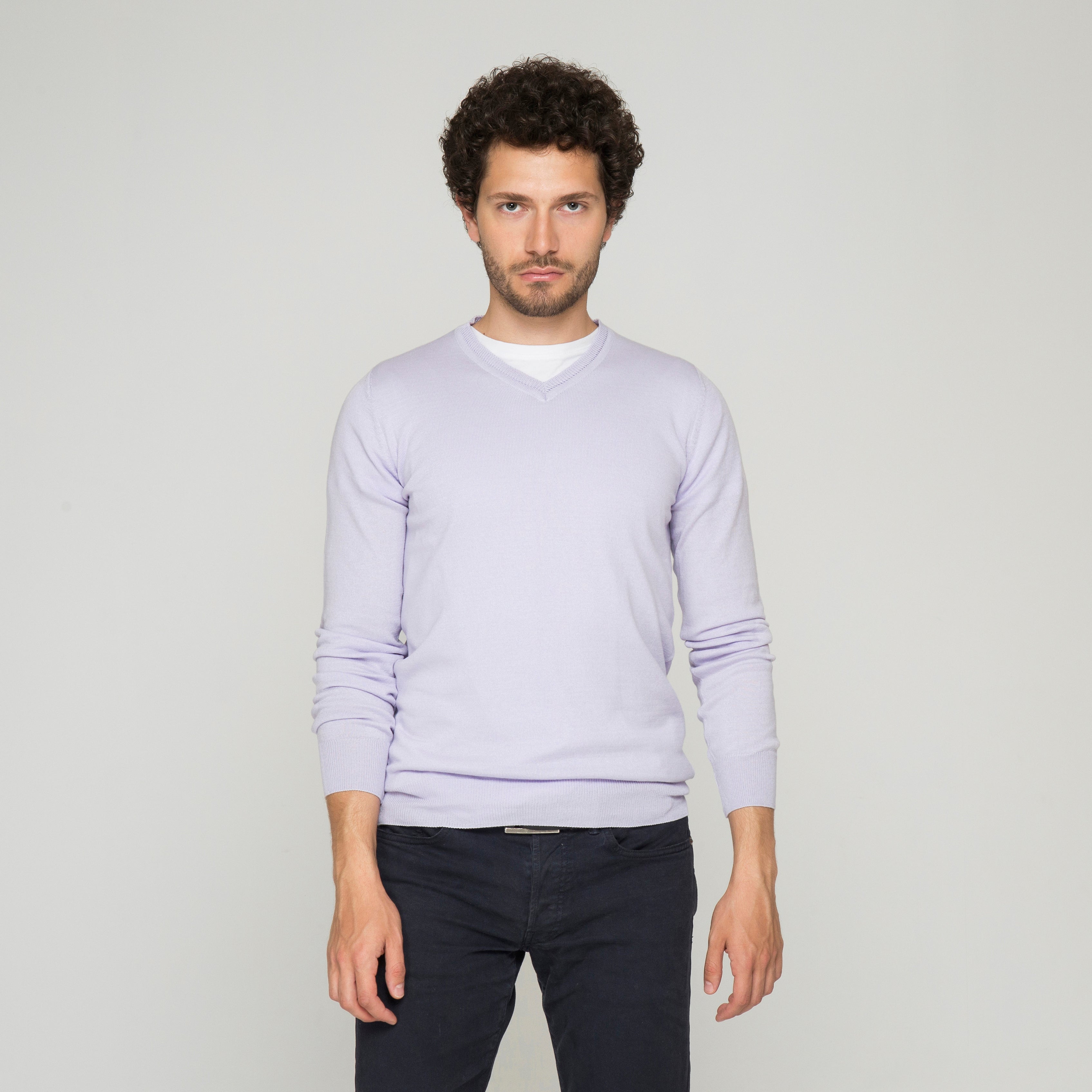 SACO CUELLO V ALGODÓN LILA_02121