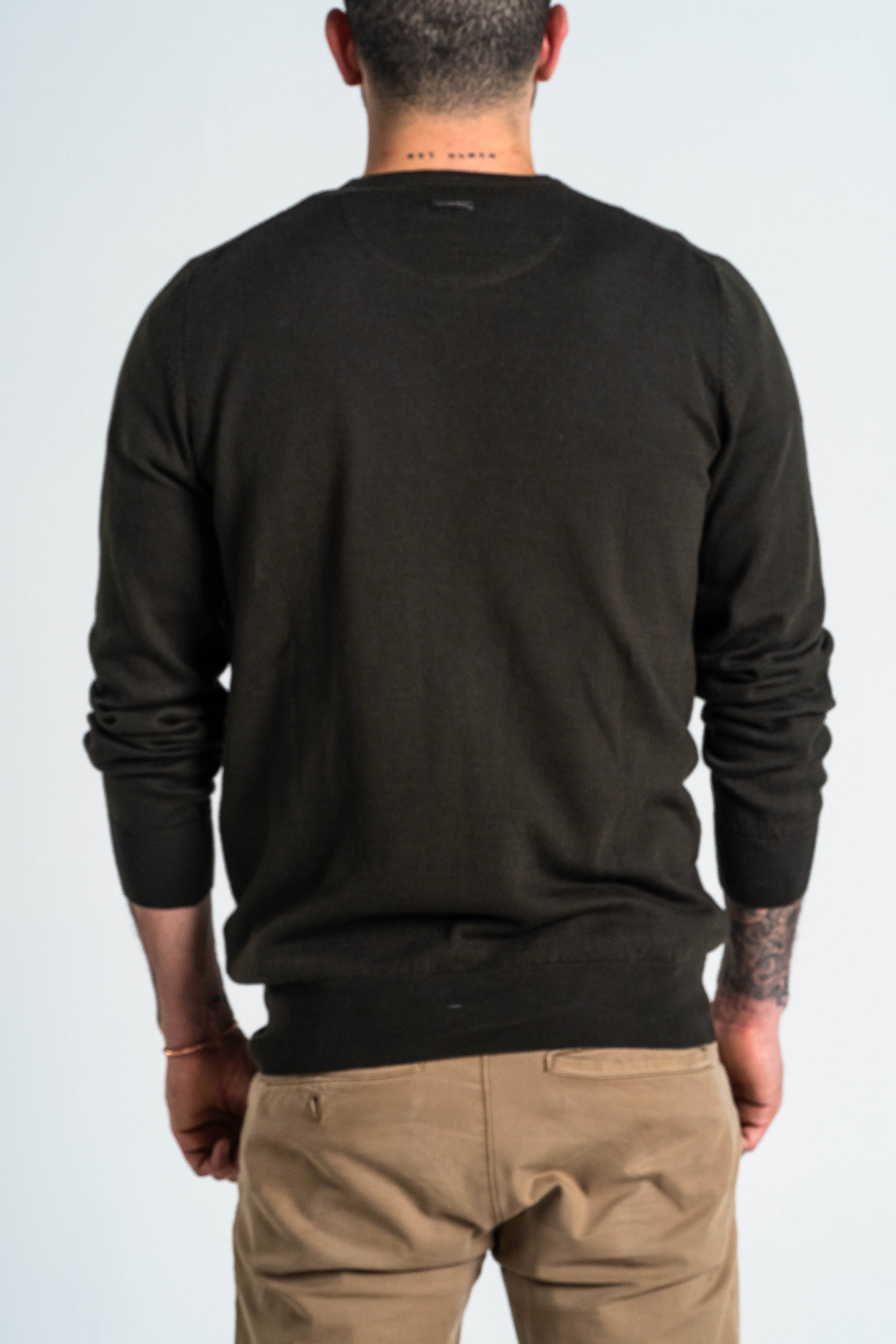 SACO CUELLO V ALGODÓN VERDE MILITAR_02117