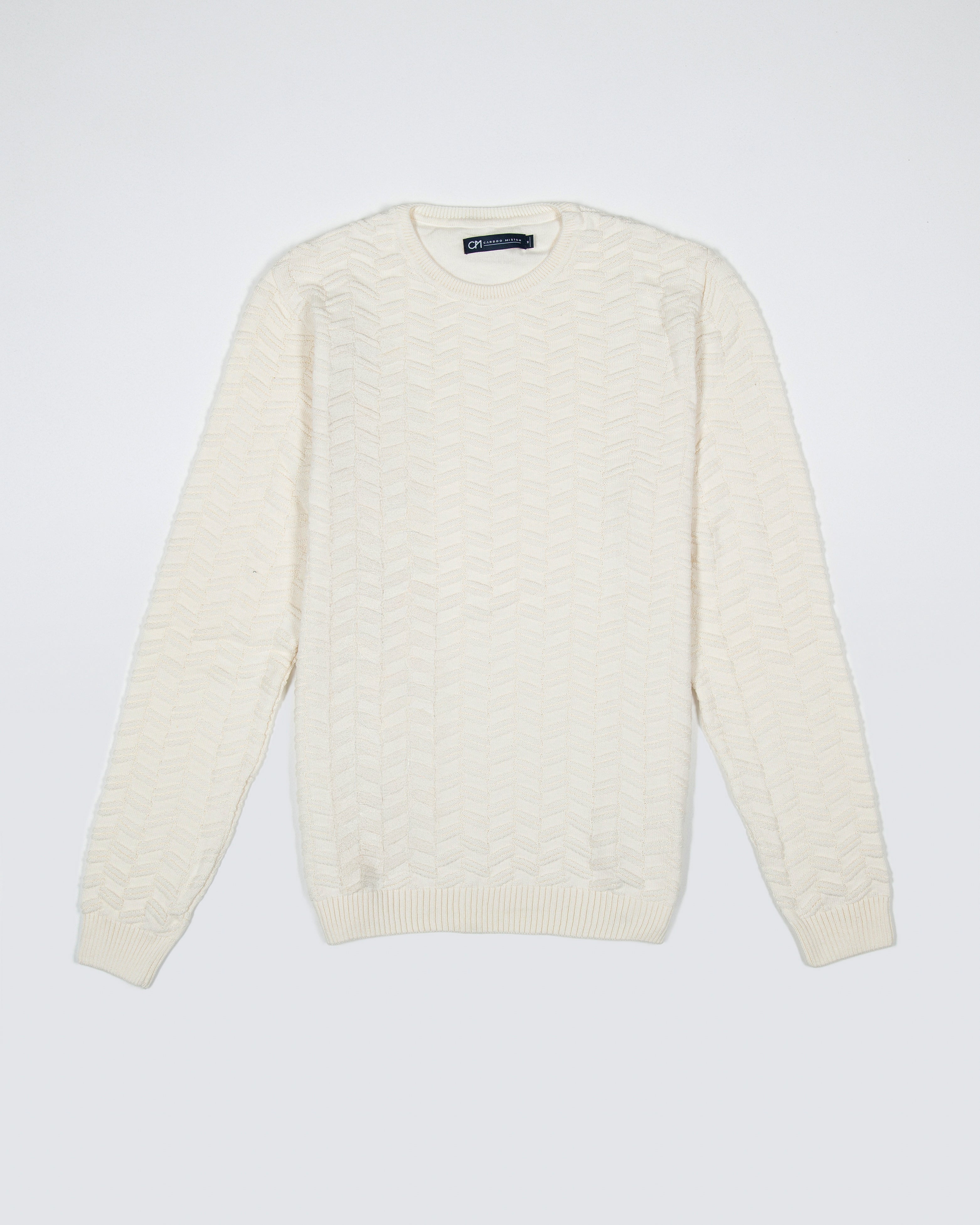 SACO ESPINA DE PEZ ALGODÓN CREMA_02154