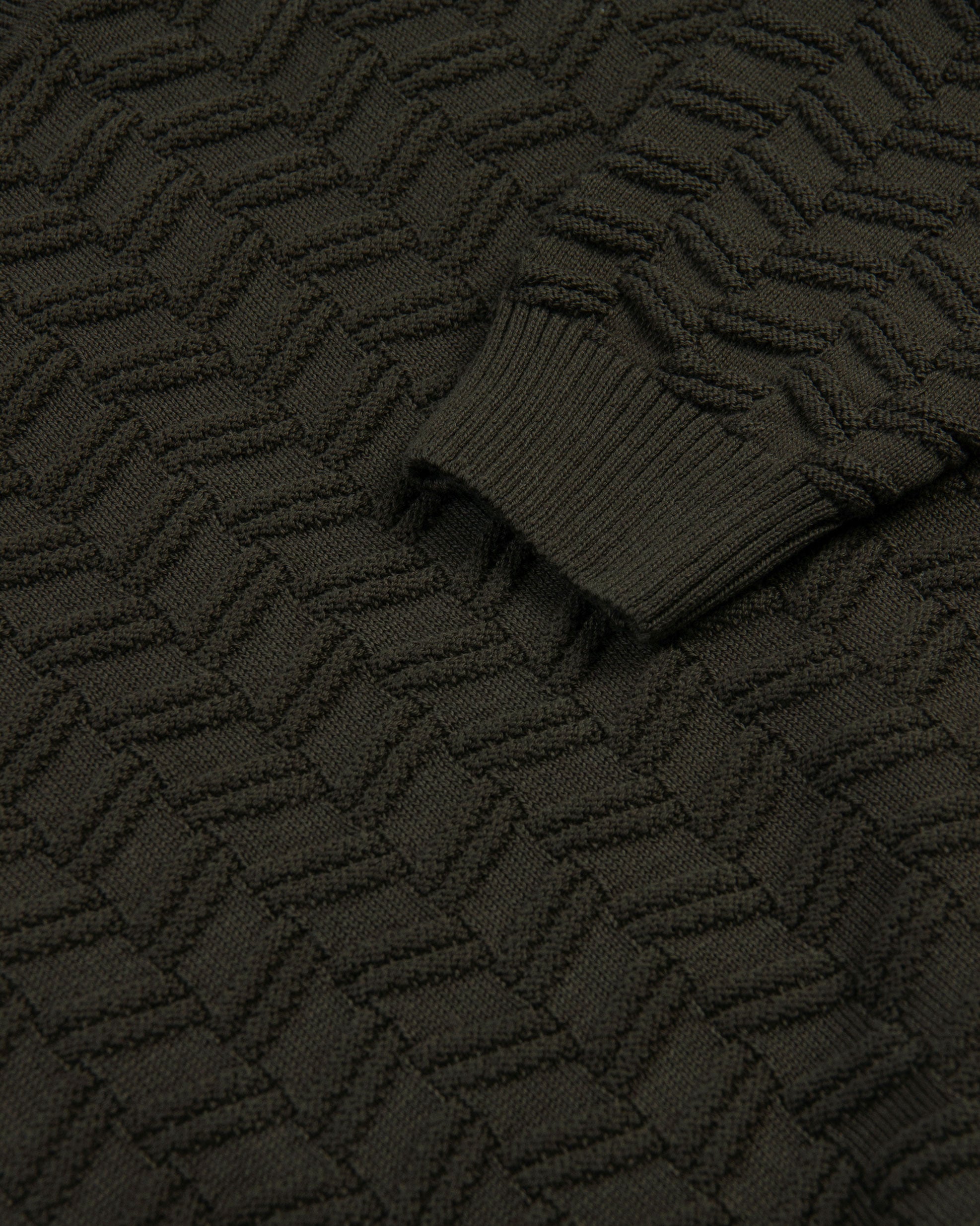 SACO ESPINA DE PEZ ALGODÓN VERDE MILITAR_CM02153