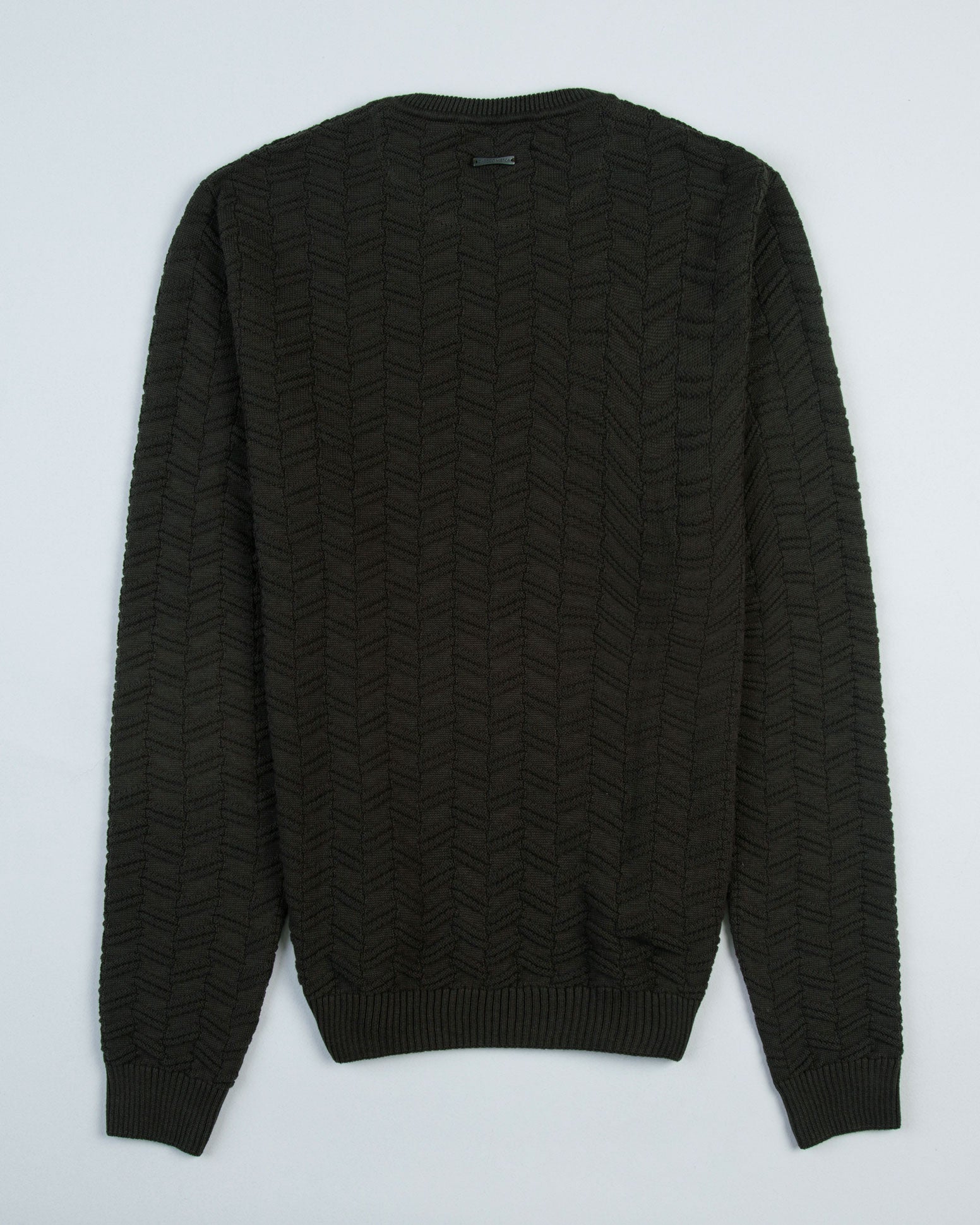 SACO ESPINA DE PEZ ALGODÓN VERDE MILITAR_CM02153