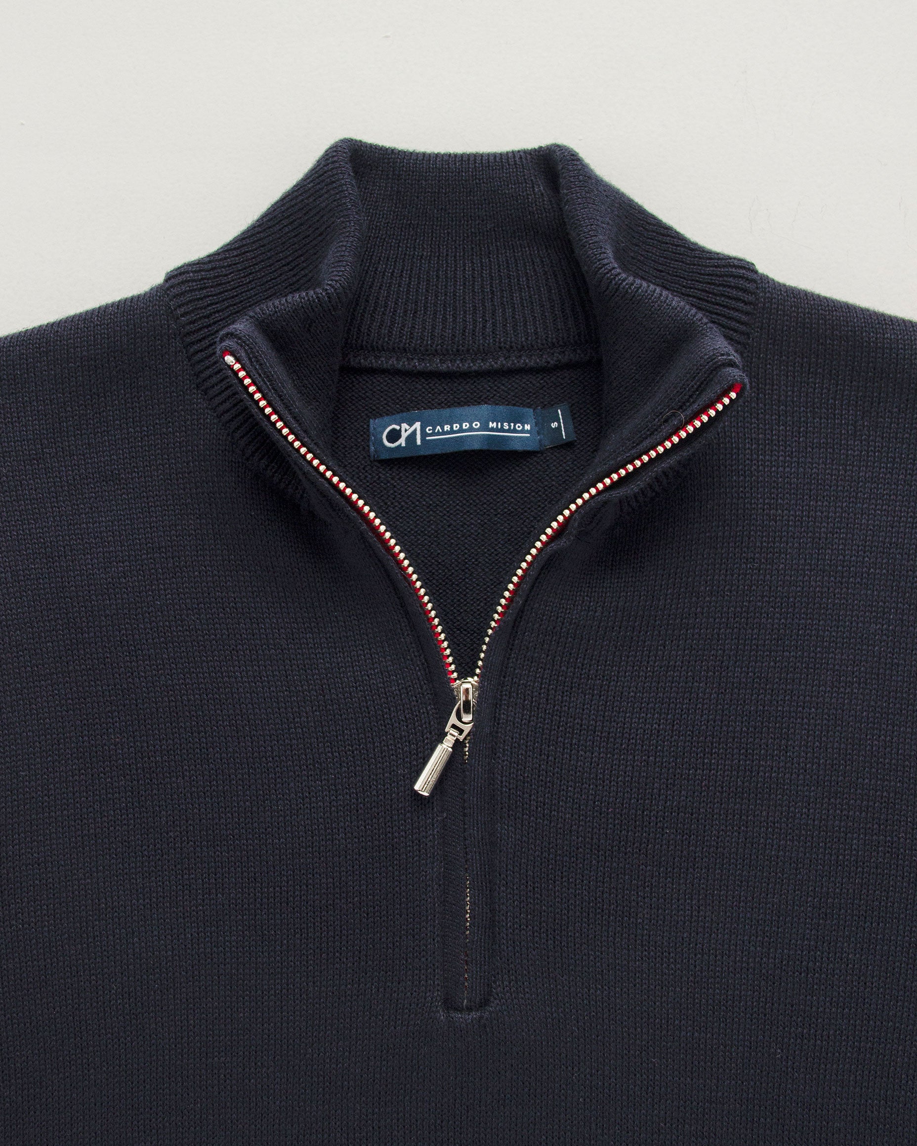 SACO HALF ZIP ALGODÓN AZUL OSCURO_02156