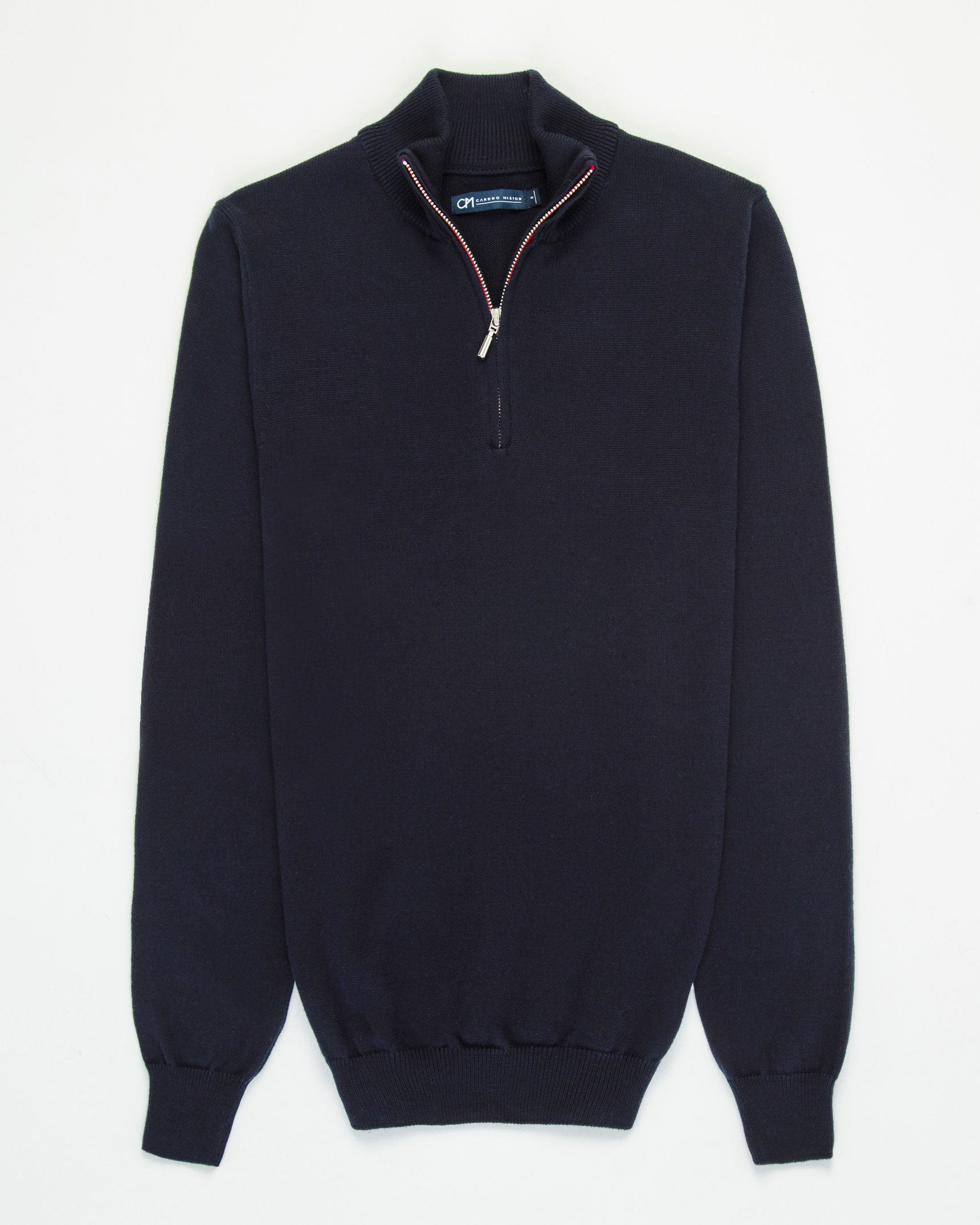 SACO HALF ZIP ALGODÓN AZUL OSCURO_02156