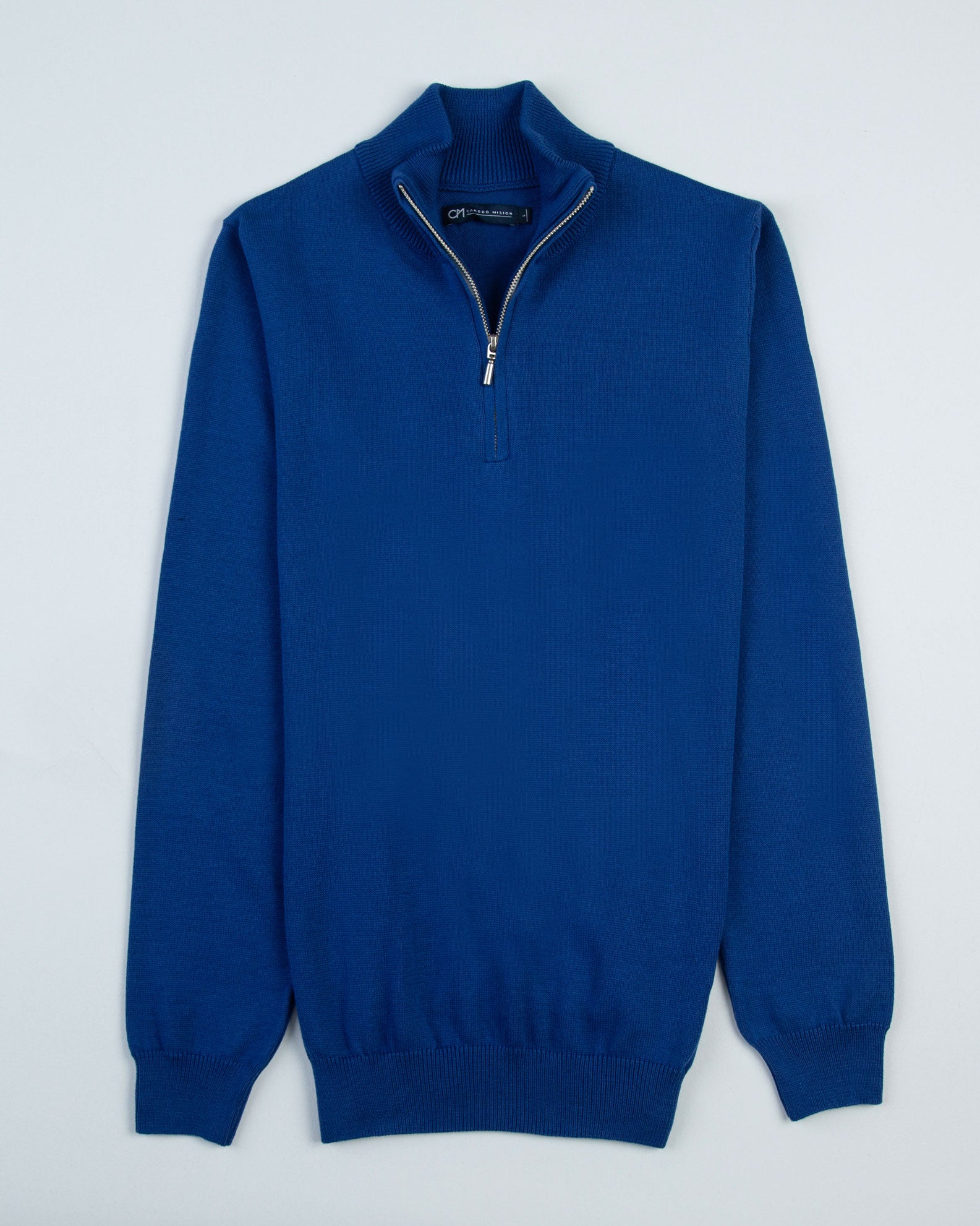 SACO HALF ZIP ALGODÓN AZUL ROYAL_02160