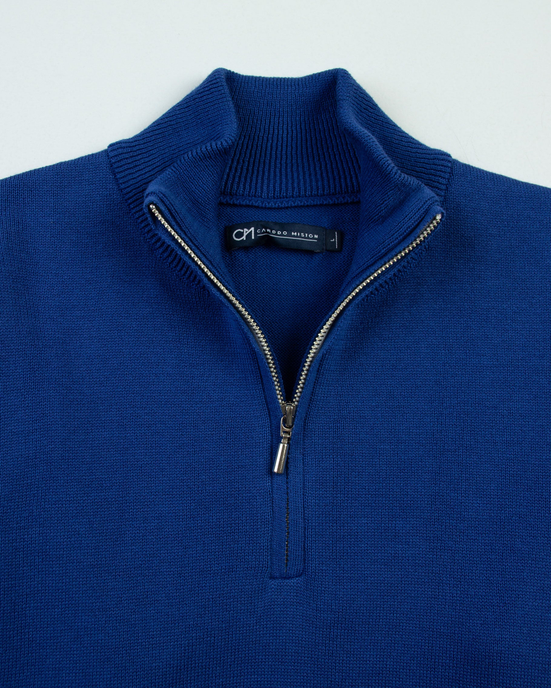 SACO HALF ZIP ALGODÓN AZUL ROYAL_02160