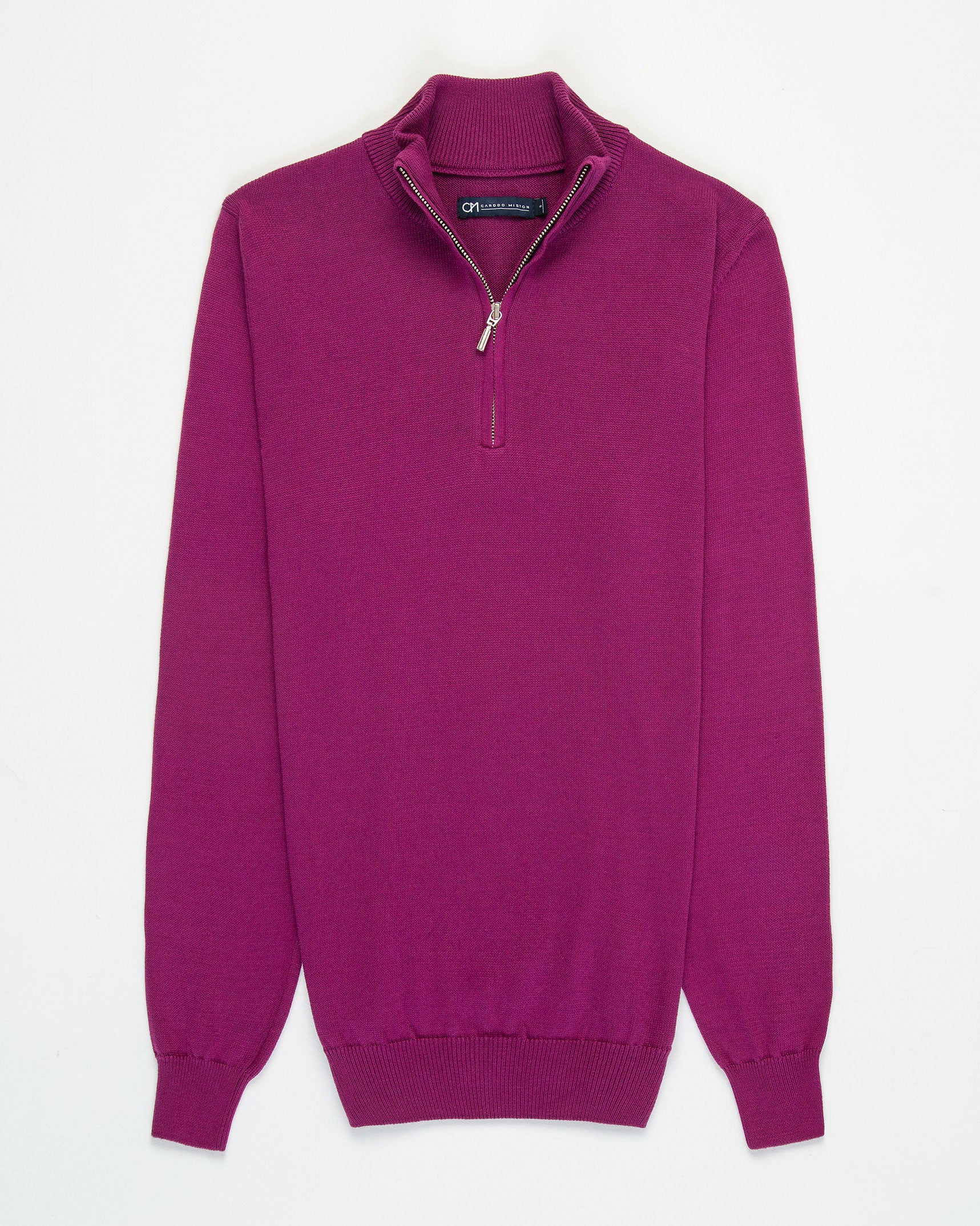 SACO HALF ZIP ALGODÓN MAGENTA_02166