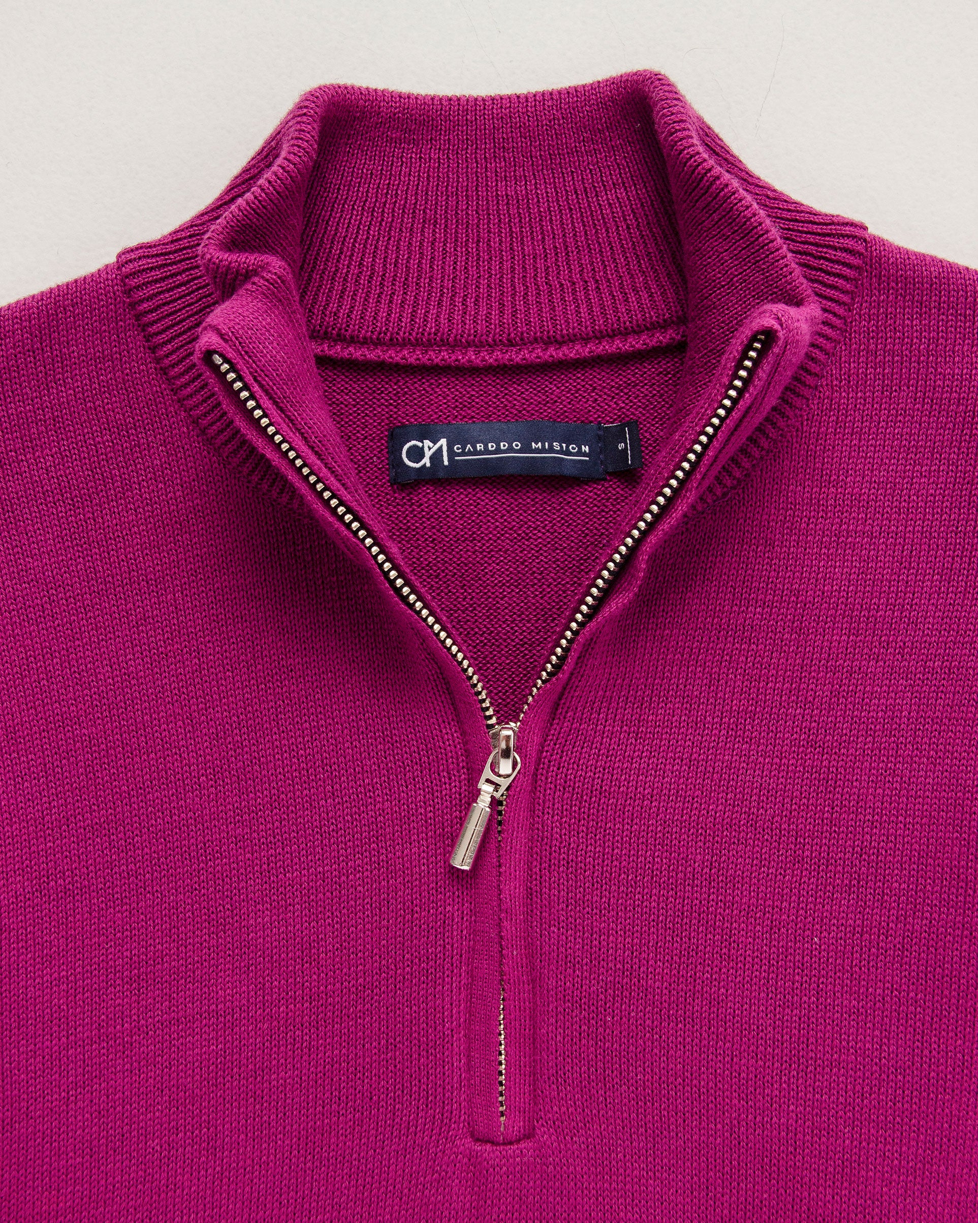 SACO HALF ZIP ALGODÓN MAGENTA_02166
