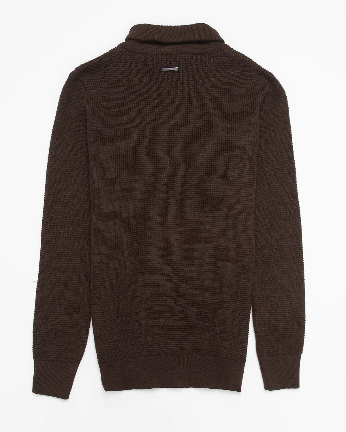 SACO PERLADO HALF ZIP ALGODÓN CHOCOLATE_02180