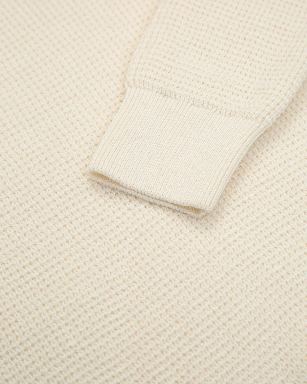 SACO PERLADO HALF ZIP ALGODÓN CREMA_02179