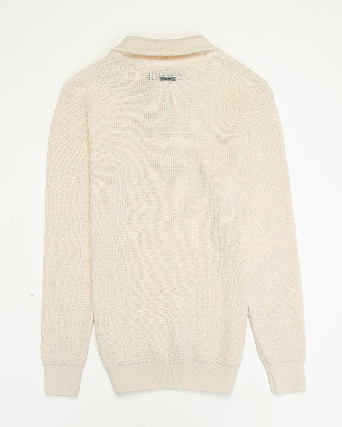 SACO PERLADO HALF ZIP ALGODÓN CREMA_02179