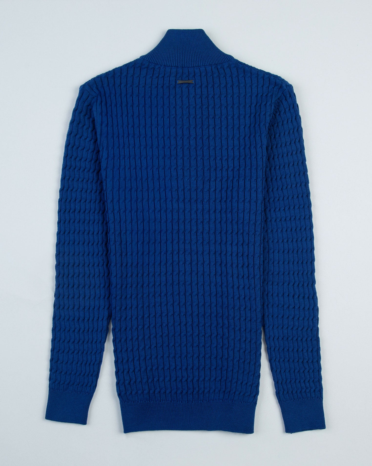 SACO TRENZADO HALF ZIP ALGODÓN AZUL ROYAL_02173