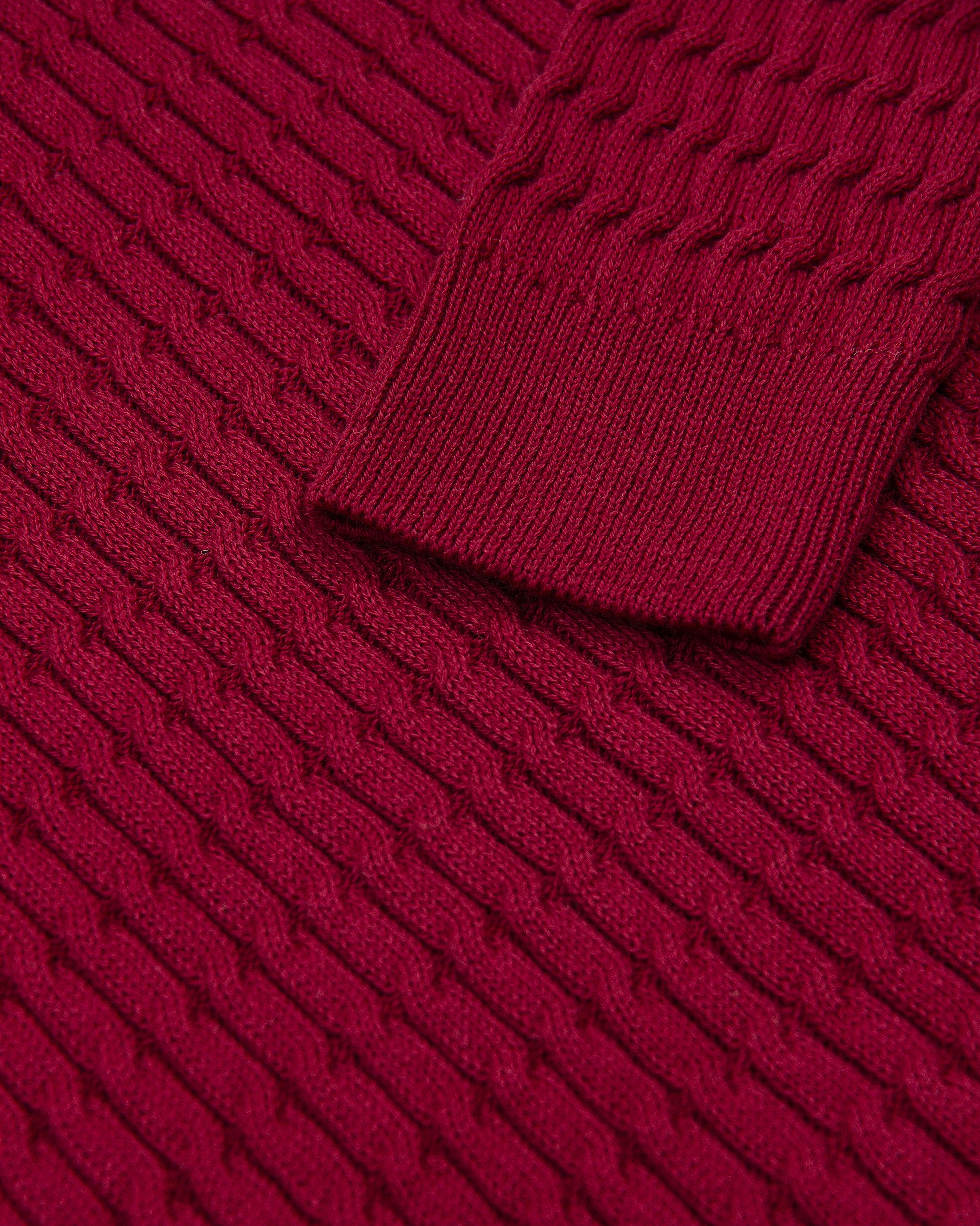 SACO TRENZADO HALF ZIP ALGODÓN VINO_02170